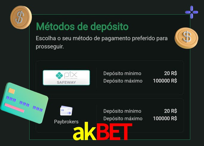 O cassino akbet oferece uma grande variedade de métodos de pagamento